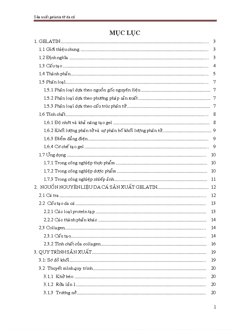 Sản xuất GELATIN từ da cá