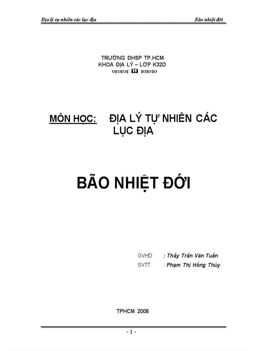 Cách thức hình thành bão nhiệt đới