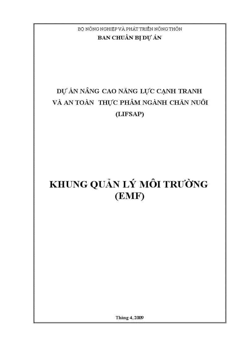 Dự án nâng cao năng lực cạnh tranh và an toàn thực phẩm ngành chăn nuôi