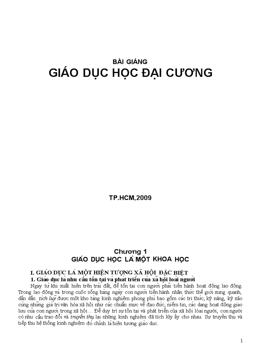 Giáo dục học đại cương