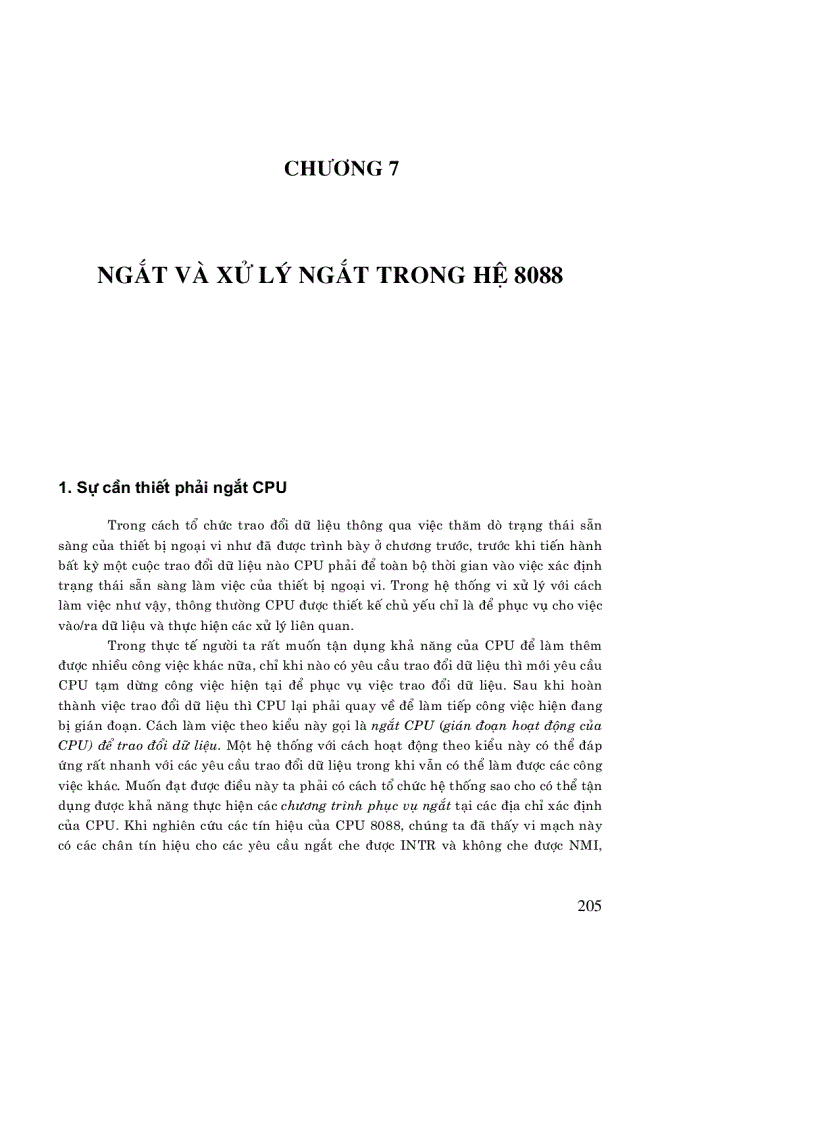 Tìm hiểu về ngắt và xử lý ngắt trong 8088