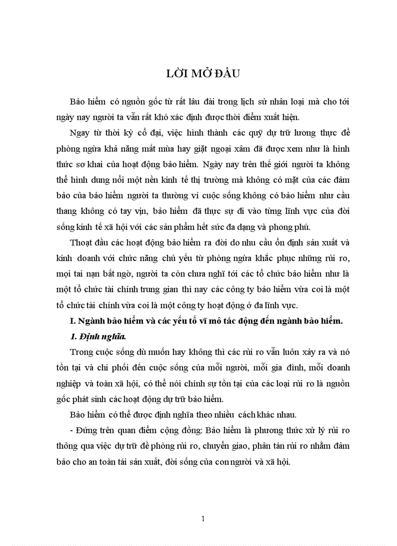 Ngành bảo hiểm và các yếu tố vĩ mô tác động đến ngành bảo hiểm