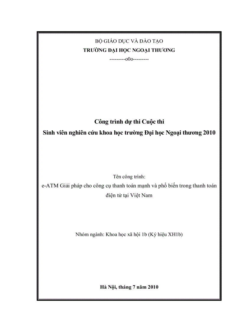 EATM Giải pháp cho công cụ thanh toán mạnh và phổ biến trong thanh toán điện tử tại Việt Nam
