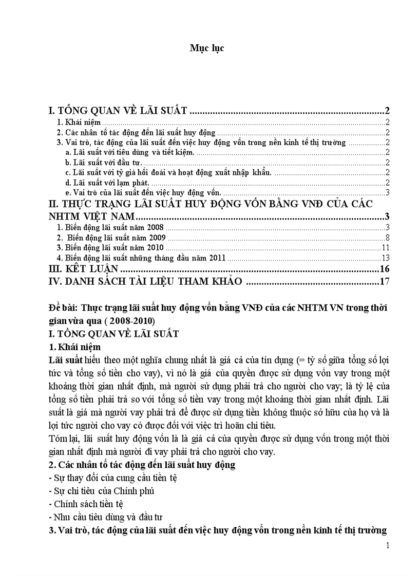 Thuc trang lai suat huy dong von