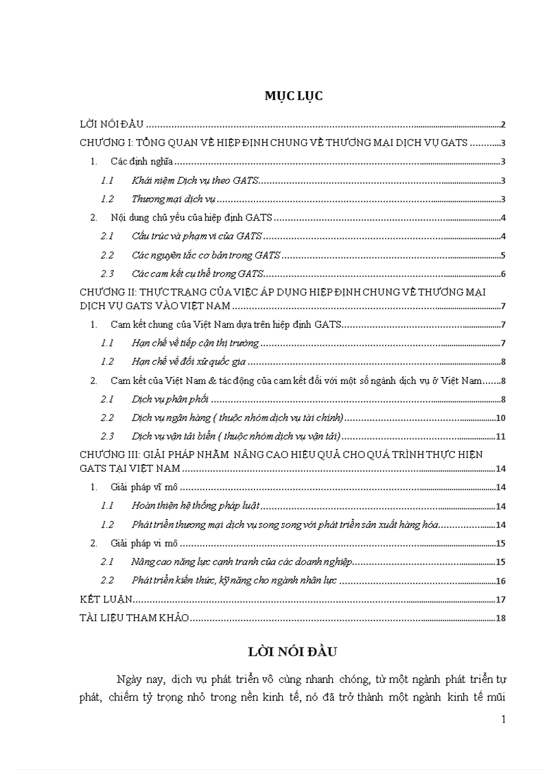 Hiệp định chung về thương mại dịch vụ gats