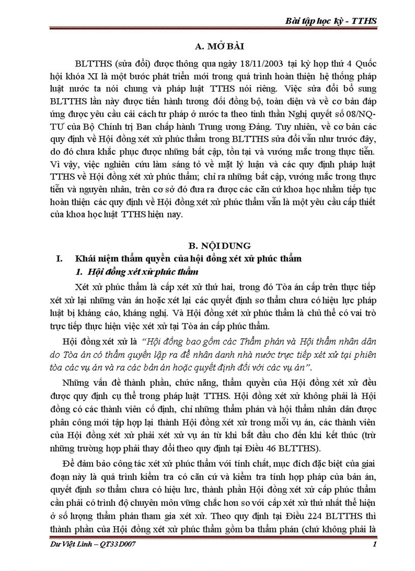 Quyền hạn hội đồng xét xử phúc thẩm