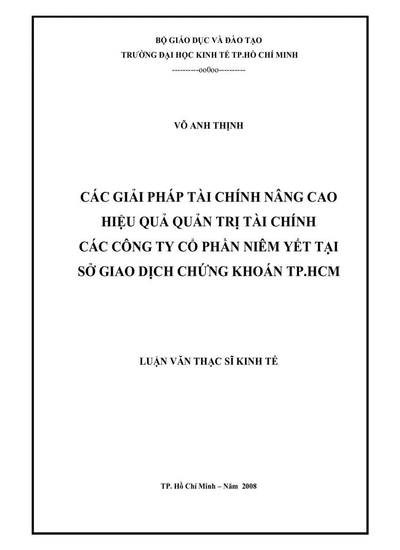 Các giải pháp nâng cao hiệu quả quản trị tài chính