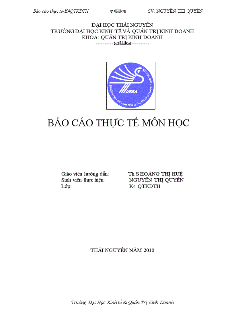 Báo cáo thực tế môn học tại Công ty TNHH TÂN THỊNH