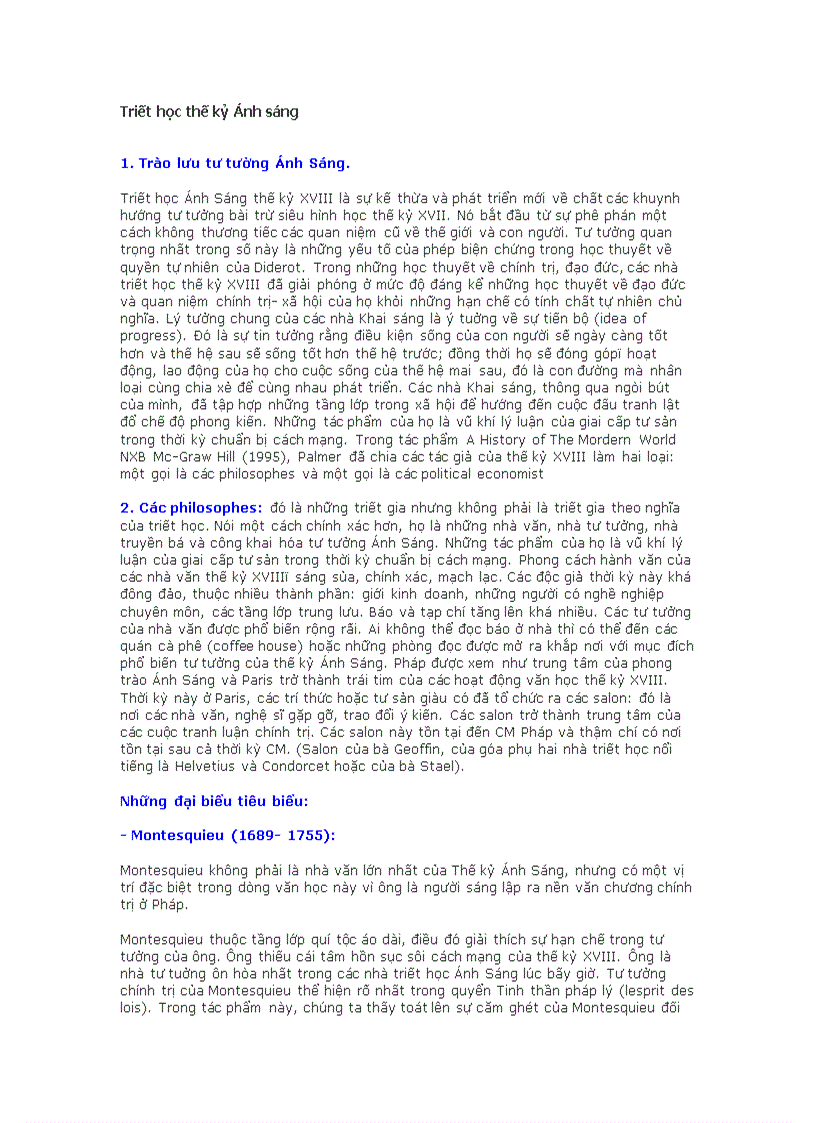 Triết học thế kỷ Ánh sáng