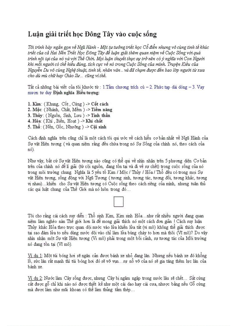 Luận giải triết học Đông Tây vào cuộc sống