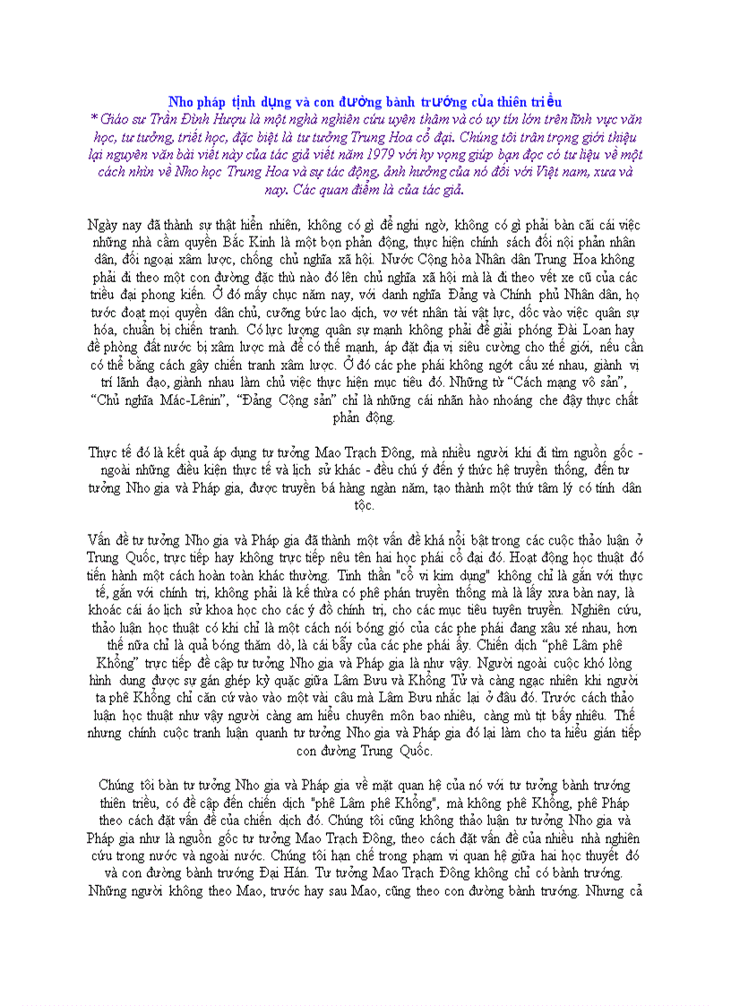 Nho pháp tịnh dụng và con đường bành trướng của thiên triều