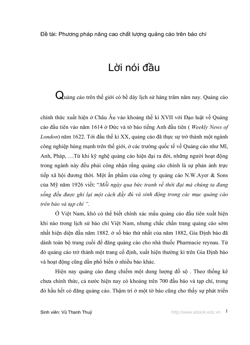 Phương pháp nâng cao chất lượng quảng cáo trên báo chí