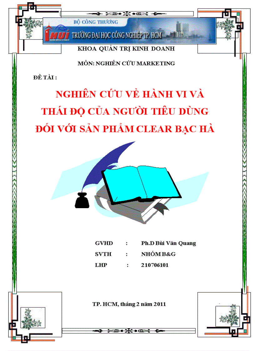 Nghiên cứu về hành vi và thái độ của người tiêu dùng đối với sản phẩm clear bạc hà