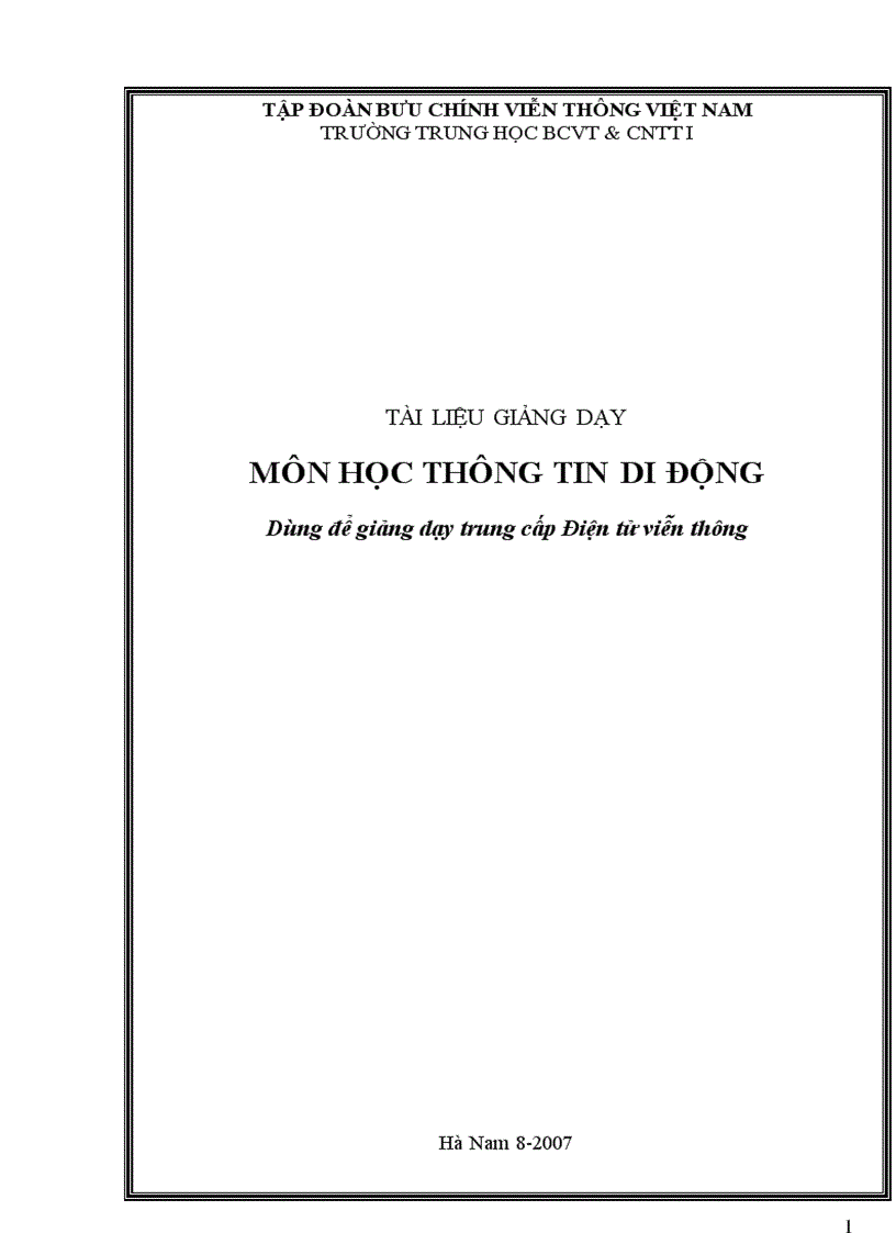 Hệ thống thông tin di động