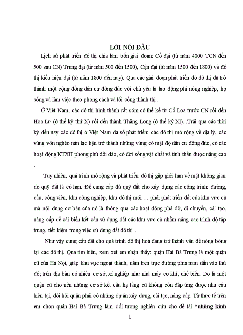Những kinh nghiệm Giải phóng mặt bằng trên địa bàn quận Hai Bà Trưng