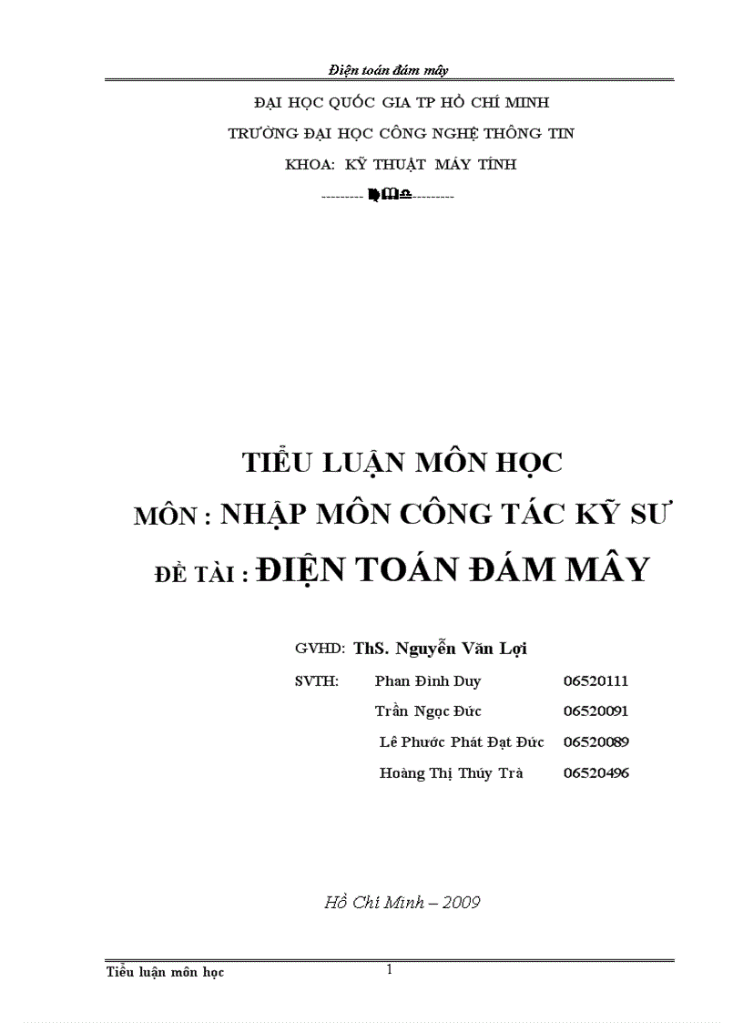 Điện toán đám mây