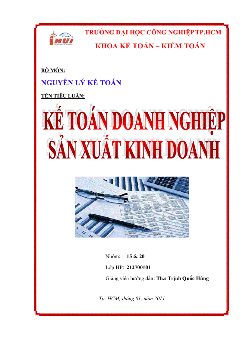 Kế toán doanh nghiệp sản xuất kinh doanh