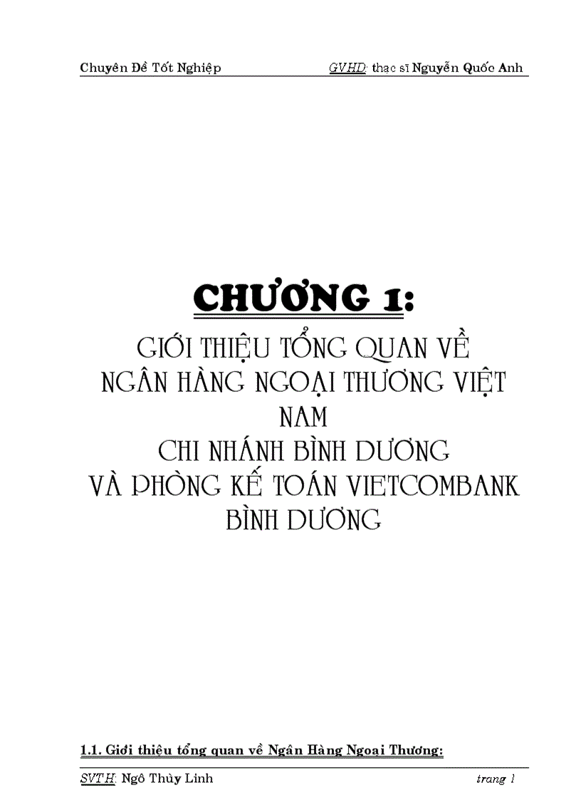 Các nghiệp vụ kế toán trong phòng kế toán doanh nghiệp tại vietcombank bình dương