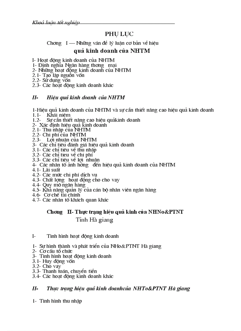 Giải pháp nâng cao hiệu quả kinh doanh tại Ngân hàng nông nghiệp và phát triển nông thôn tỉnh Hà Giang