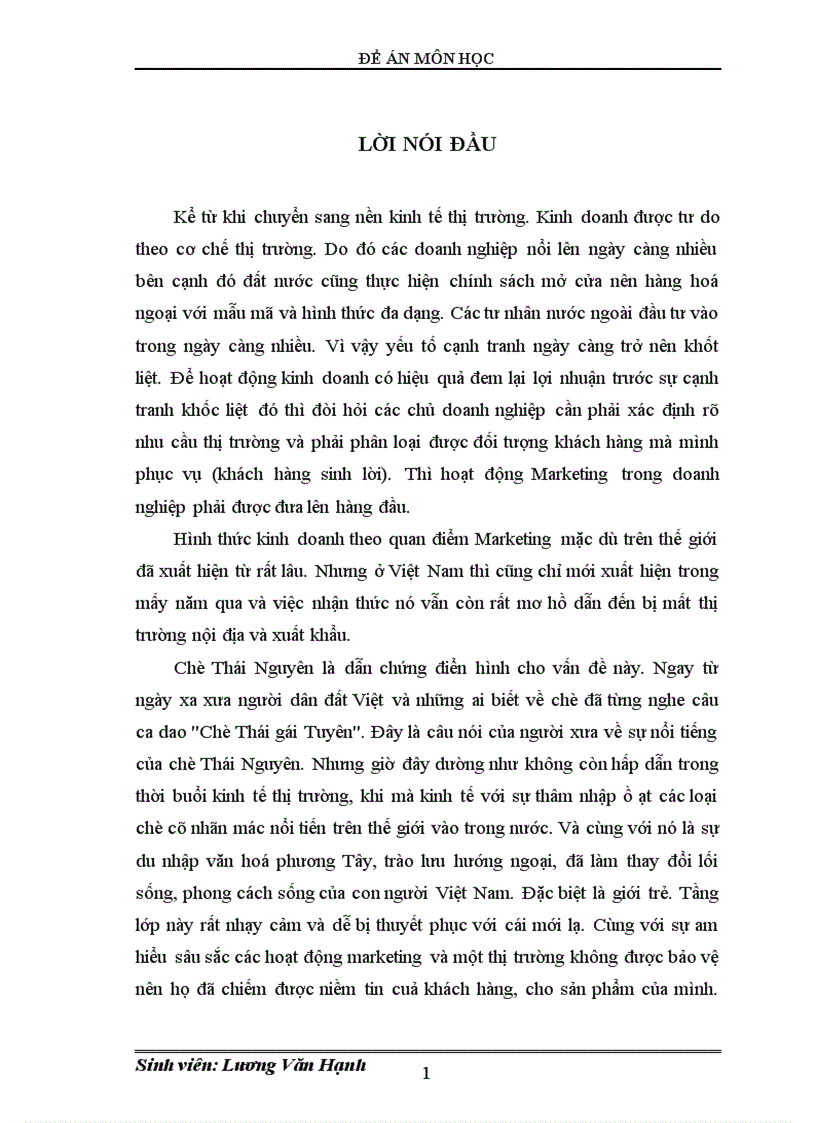 Giải pháp thị trường cho chè Thái Nguyên