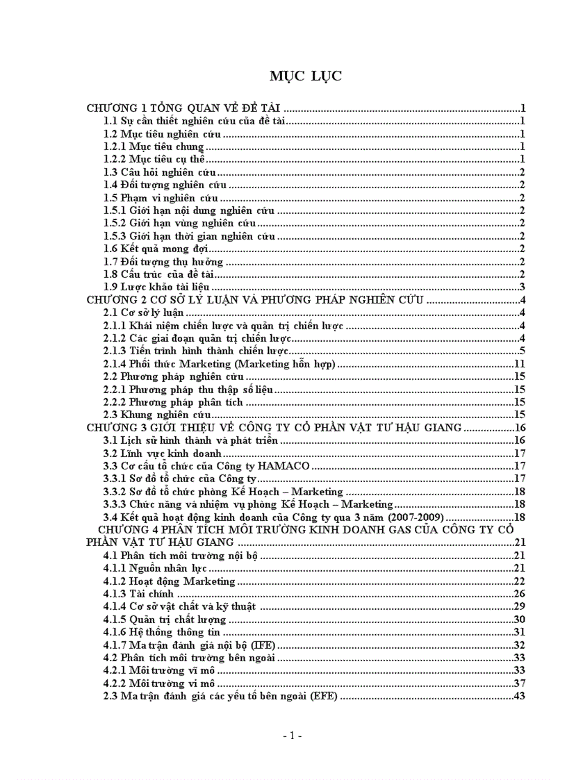 Phân tích môi trường kinh doanh gas của công ty cổ phần vật tư hậu giang