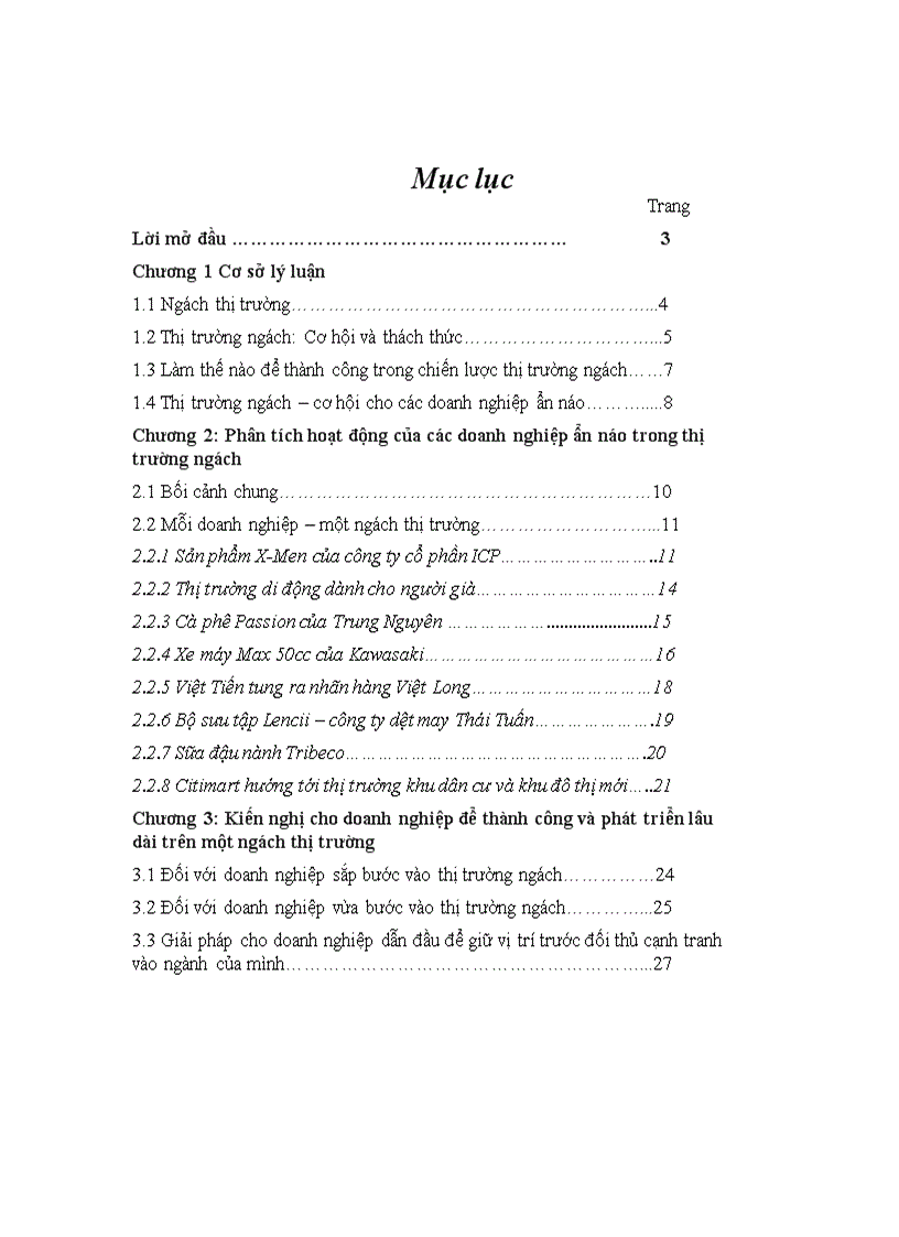 Thị trường ngách con đường trải đầy hoa hồng cho các doanh nghiệp ẩn náo