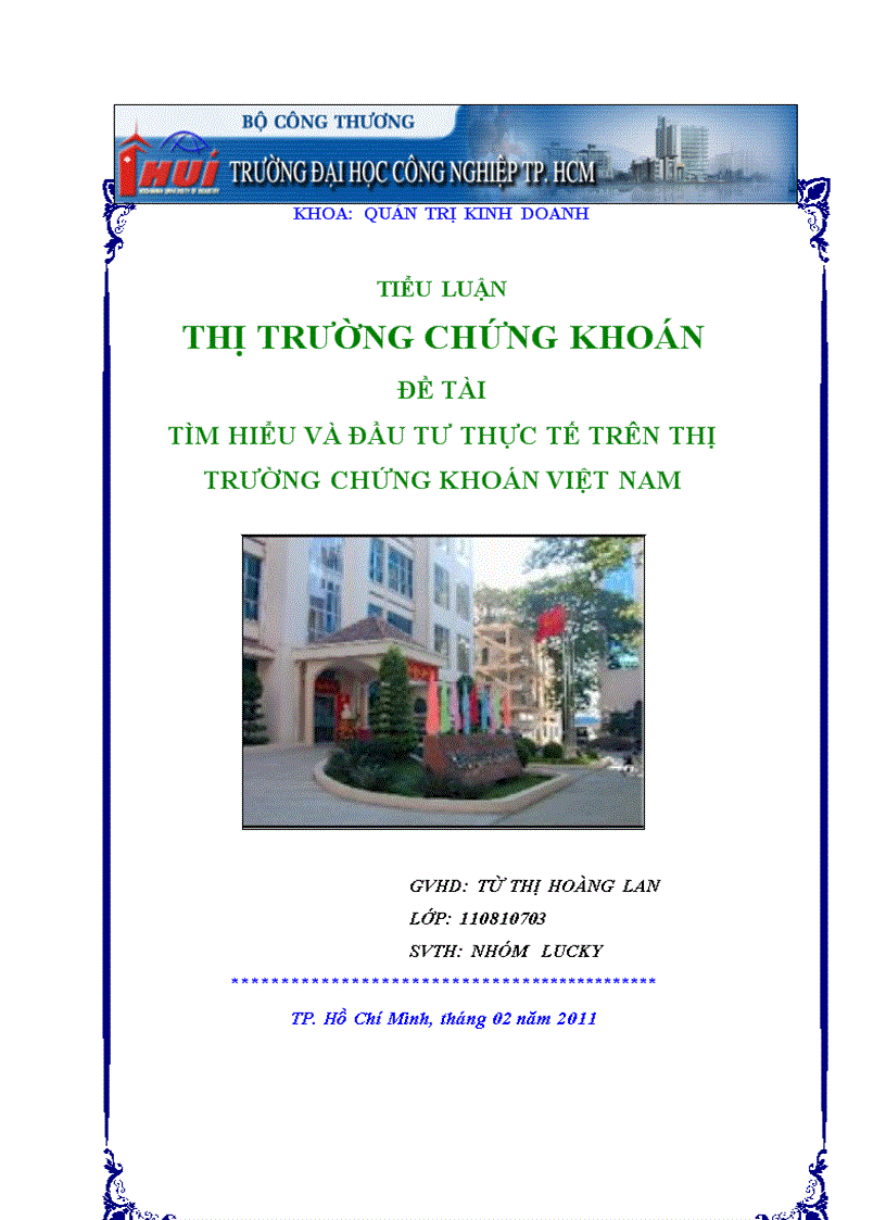 Tieu luan thi truong chung khoan
