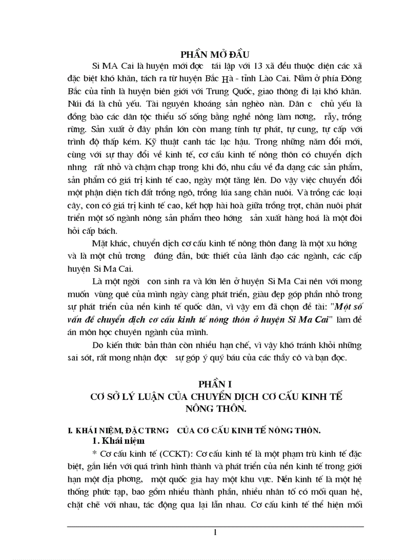 Chuyển dịch cơ cấu Kế toán nông thôn tại huyện Si Ma Cai