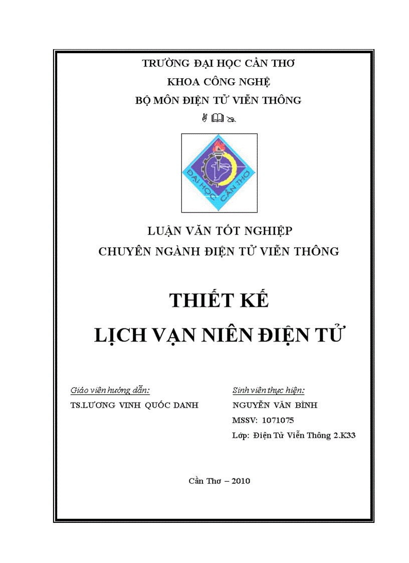 Thiết kế Lịch Vạn Niên Điện Tử