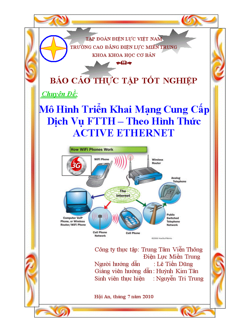 Mô Hình Triển Khai Mạng Cung Cấp Dịch Vụ FTTH Theo Hình Thức ACTIVE ETHERNET