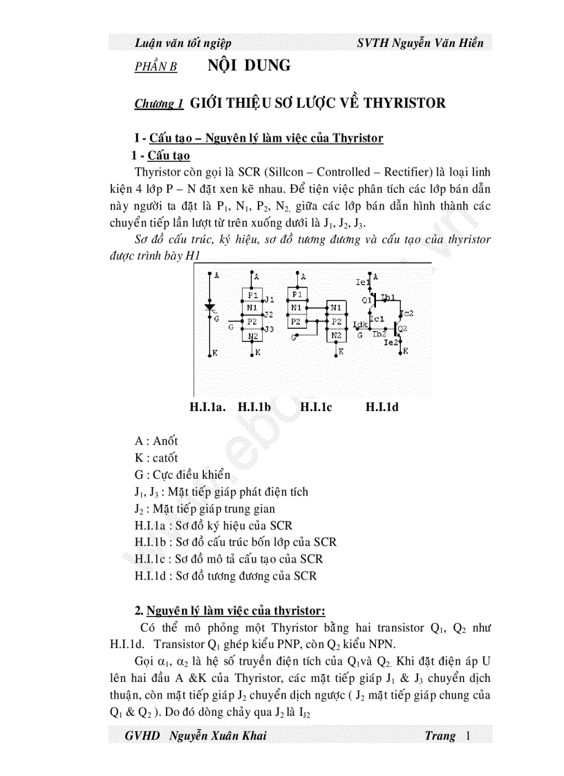 Thiết kế và thi công một mô hình mạch kích thyristor trong thiết bị chỉnh lưu có điều khiển