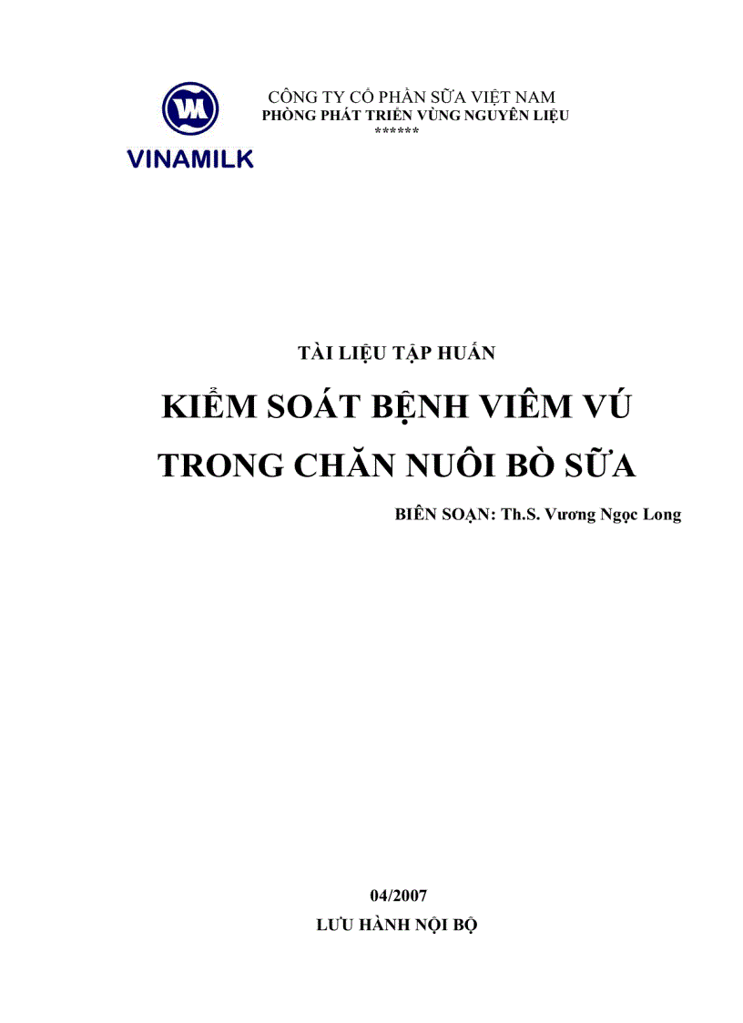 Kiểm soát bệnh viêm vú trong chăn nuôi bò sữa