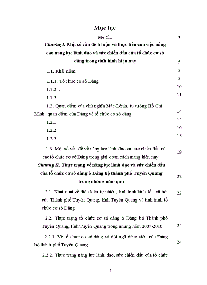 Nâng cao năng lực lãnh đạo và sức chiến đấu của tổ chức cơ sở đảng ở thành phố tuyên quang trong giai đoạn hiện nay