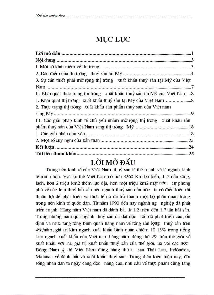 Thị Trường Thủy Sản Mỹ