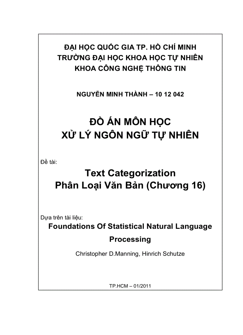 Phân Loại Văn Bản