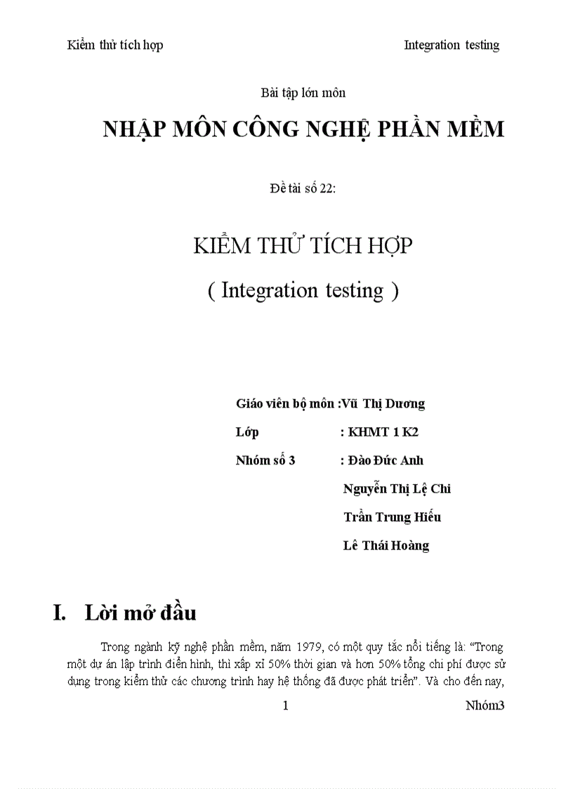 Kiểm thử tích hợp