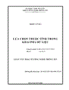 Lựa chọn thuộc tính trong Khai Phá Dữ Liệu