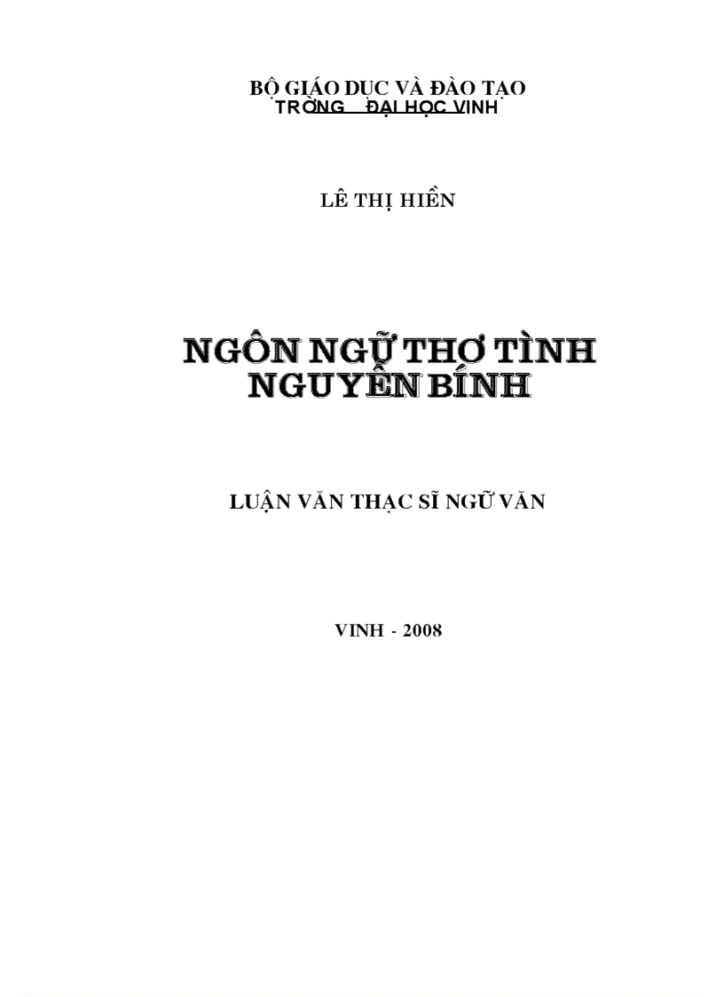 Ngôn ngữ thơ tình nguyễn bính