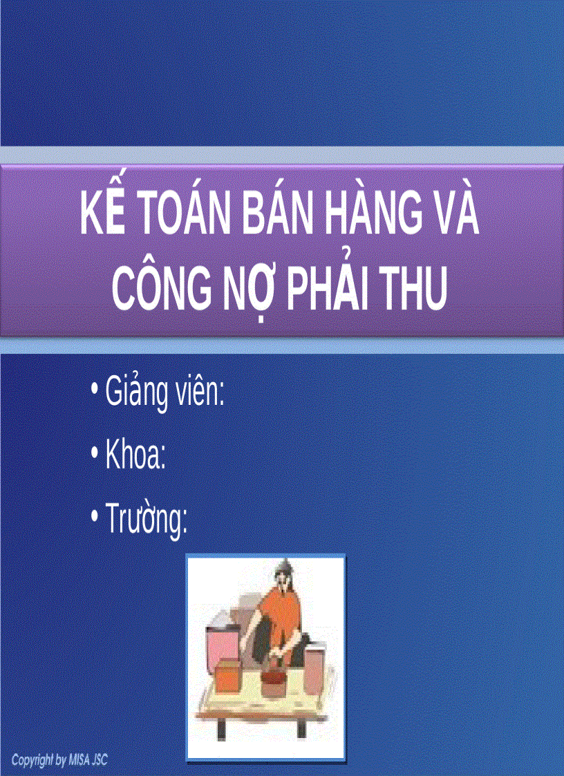 Kế toán bán hàng và công nợ phải thu