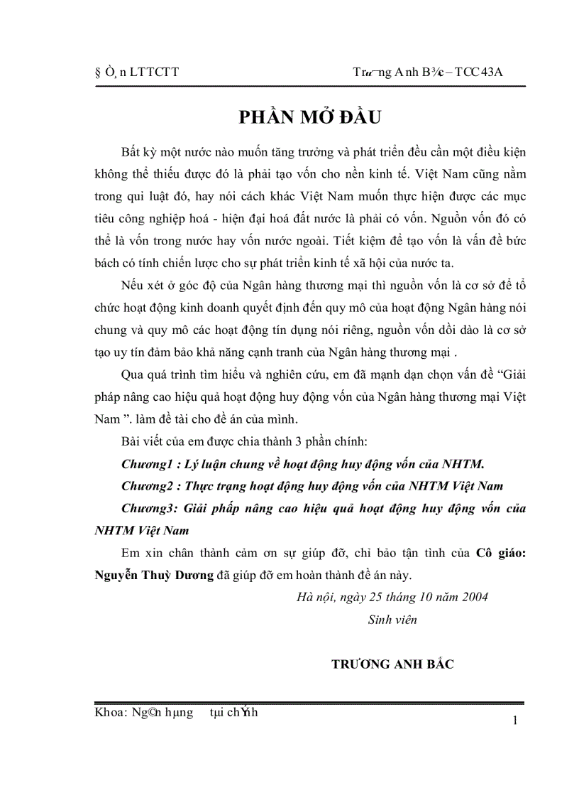 Thực trạng huy động vốn ngân hàng thương mại Việt Nam