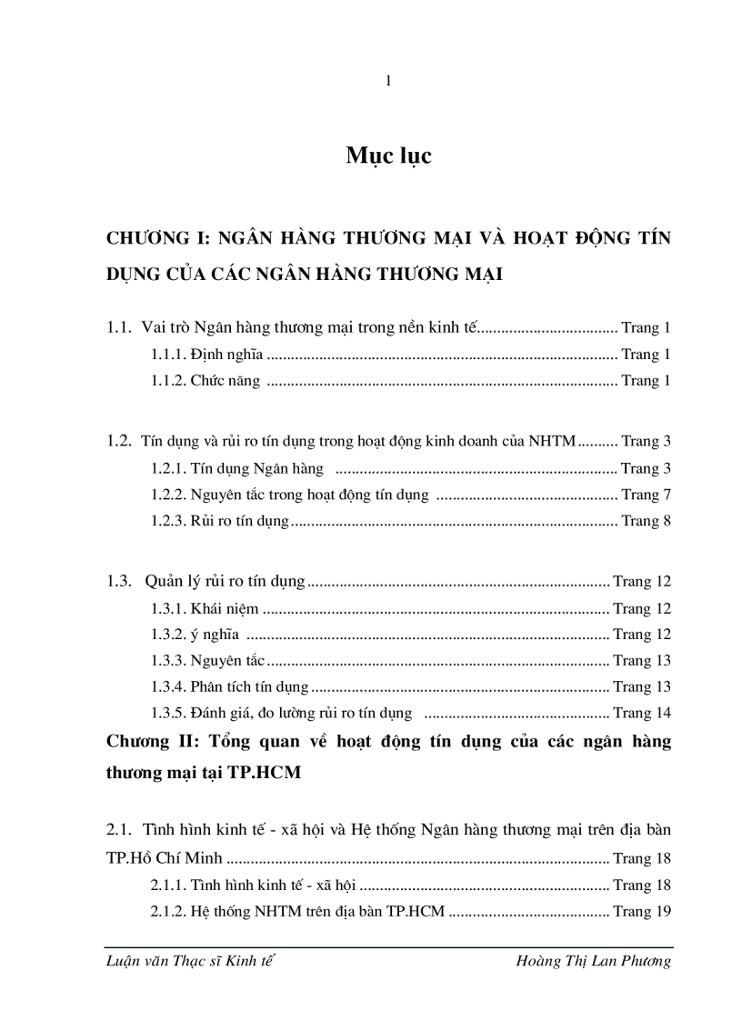 Một số biện pháp quản lý rủi ro tín dụng tại các Ngân hàng thương mại trên địa bàn TP Hồ Chí Minh