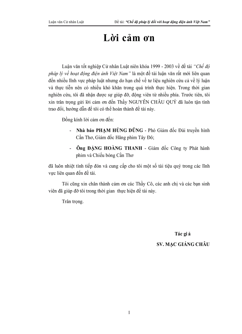 Chế độ pháp lý về hoạt động điện ảnh Việt Nam