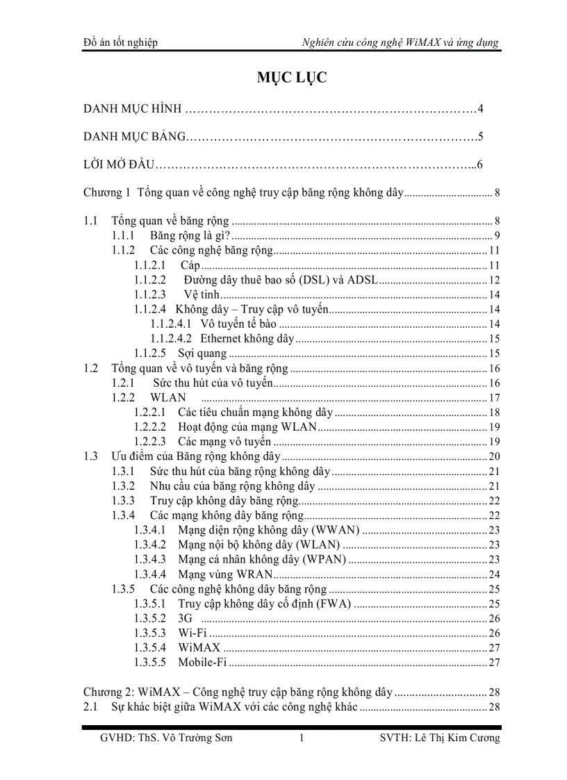 Nghiên cứu công nghệ WiMAX và ứng dụng