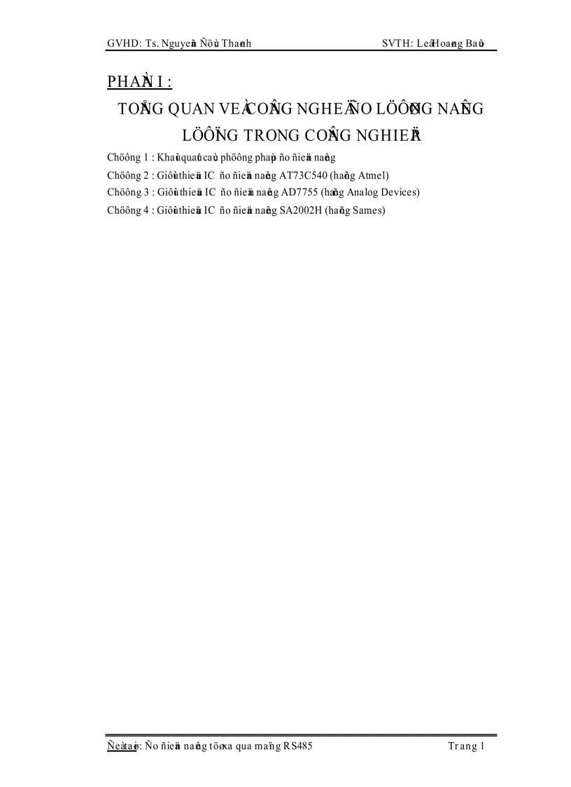 Đo điện năng từ xa qua mạng RS485