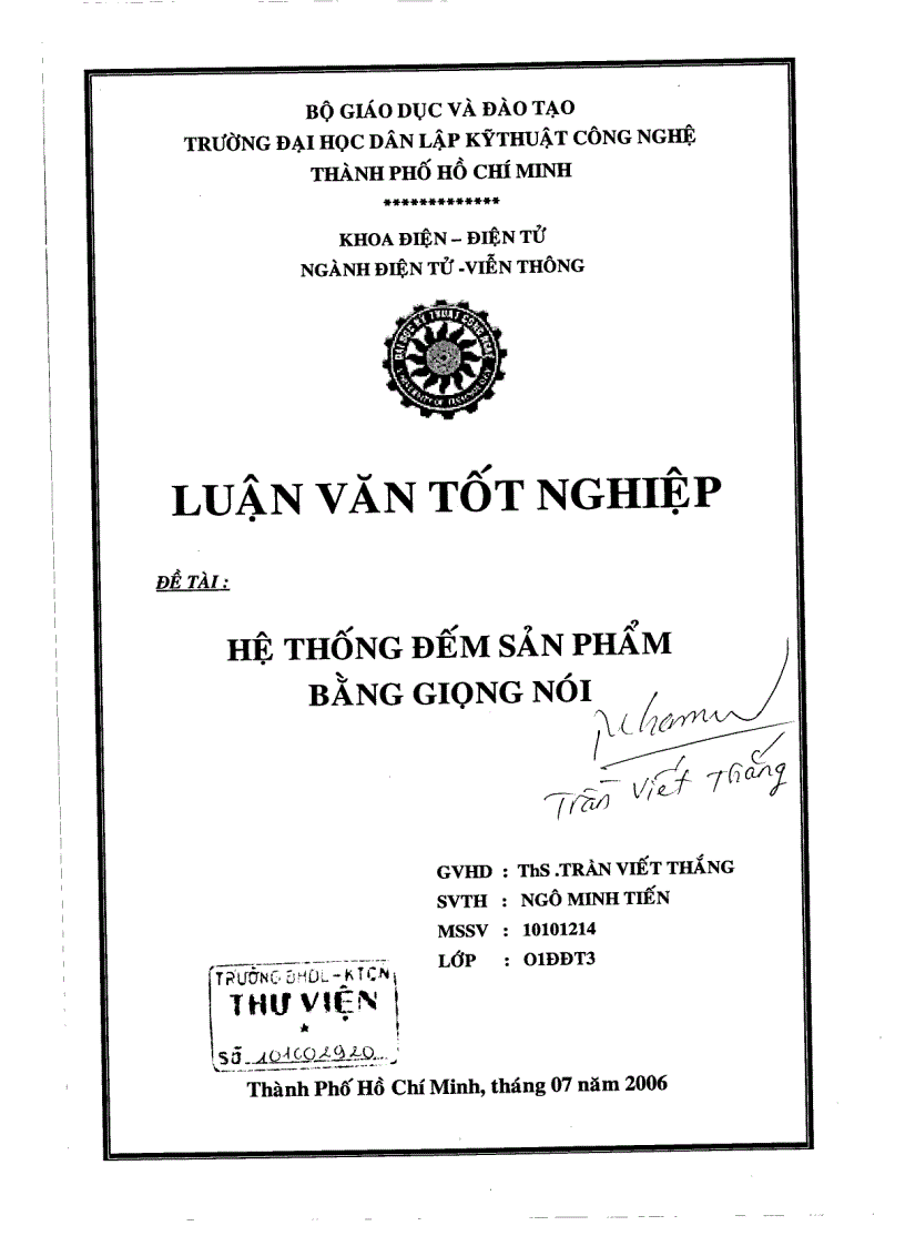 Hệ thống đếm sản phẩm bằng giọng nói