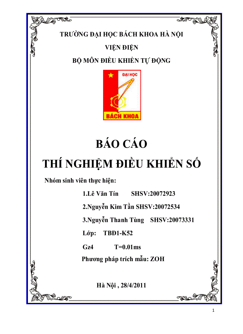 Thí nghiệm điều khiển số