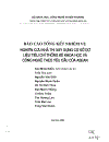 Nghiên cứu khả thi xây dựng cơ sở dữ liệu tiêu chí thống kê khoa học và công nghệ theo yêu cầu của Asian