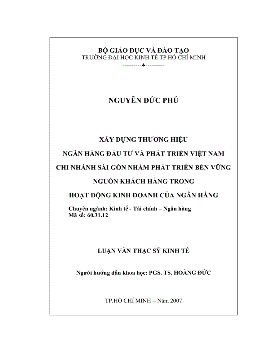 Giải pháp chủ yếu xây dựng thương hiệu bidv sài gòn nhằm phát triển nguồn khách hàng trong hoạt động kinh doanh của bidv sài gòn