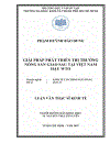 Giải pháp phát triển thị trường nông sản giao sau tại Việt Nam hậu WTO