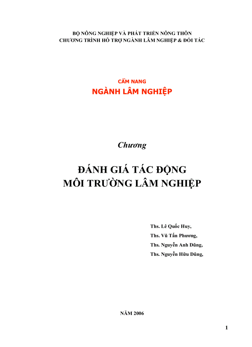 Đánh giá tác động môi trường lâm nghiệp